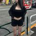 Natural Hip Enhancing Denim Shorts Korean Style Low Waisted Slimming Flattering Solid Color Versatile Hot Pants Summer 2024_mkmklike.com