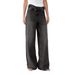 High-Waist Straight Leg Jeans For Women - Comfortable Cotton Denim Pants With Asymmetric Design, Streetwear Style (Dark Blue, Light Blue, Dark Gray)_mkmklike.com