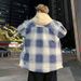 2025 Spring And Autumn New Plaid For Men Loose Hooded Casual Jacket Youth Student Trendy Top_mkmklike.com