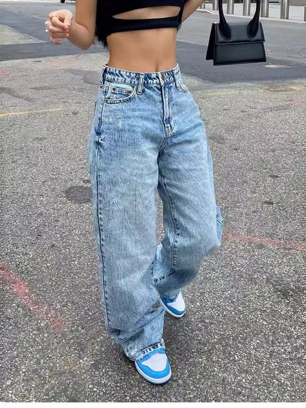 K Versatile, Minimalist, Slim Fit, Fashionable Jeans For Women_mkmklike.com