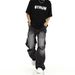 Ripped Jeans High Street Youth Popular Old Men Spring And Autumn Tide High Street Retro Loose Straight Casual Pants_mkmklike.com