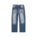 Vale Forever Full Rhinestone Straight-Leg Jeans Distressed Ripped Street Style Men_mkmklike.com