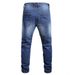 Men's Straight Leg Distressed Denim Jeans – Classic Blue Non-Stretch Cotton Pants (28-40, Mid-Rise Washed For Urban Street Style)_mkmklike.com