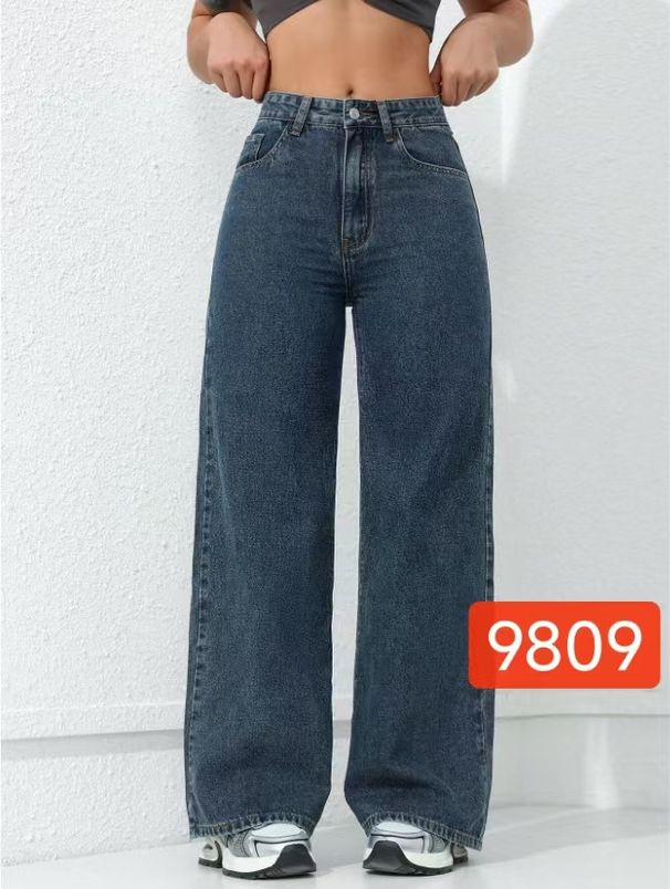 High Waist Straight Leg Jeans For Women - Stretch-Free, Flared Hem, Dark Wash & Black, Petite To Plus Size_mkmklike.com