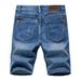 2025 Summer Classic Shorts Jeans Men Denim Pants Straight Stretch Casual Cool Thin Knee Lengths Blue Fashion Brand Daily Pants_mkmklike.com
