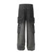 Multi-Pocket Patchwork Cargo Jeans For Men American Style High Waist Straight Pants Design Sense Ins Trend Floor-Length_mkmklike.com