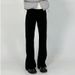 Men’s Slightly Flared Jeans – Straight Fit With Drapey Fabric (XS-XL, Black/Blue)Men's Clothing_mkmklike.com