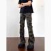 American Camouflage Multi Pocket Slim Fit Workwear Jeans For Men's Trendy Cleanfit Straight Leg Slimming Micro Flared_mkmklike.com