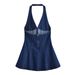 Foreign Trade Cross-Border Women's Clothing 2025 Summer European And American Fashion Versatile Simple Halter Neck Denim_mkmklike.com