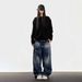 Vintage Washed High-Waisted Relaxed Fit Unisex Jeans - Classic Straight Leg Denim Pants For Men & Women_mkmklike.com