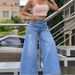 High-Waisted Flared Jeans For Women | Vintage Washed Denim Pants With Stretch – Slimming Wide-Leg Design For Casual & Chic Style (XS-XL)_mkmklike.com