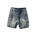 Men's Retro Denim Shorts Patchwork Trendy Loose Straight Leg Five Point Mid Length Summer New Style_mkmklike.com