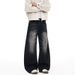 LKTM Men's Ripped And Distressed Jeans American Style Cutout Scimitar Design Deconstructed Silhouette Pants for Men And Women_mkmklike.com