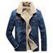 Loom Winter Fleece-Lined Thickened Denim Jacket For Men, Plus Size, European And American Style, Warm Cotton Coat, New_mkmklike.com