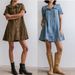 2026 Fashion And Leisure Leopard Pattern Slim Short Sleeved Women's Cowboy Dress 89316_mkmklike.com