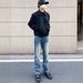 Men's Clothing Y2K Jeans Ripple High Street Flared Old Cleanfit Style_mkmklike.com