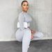 Women's Clothing Sports Long Sleeve Two Piece Set Casual Pant Suits Set_mkmklike.com