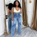 Women's Clothing Women's Summer Street Casual Zipper Washed Jumpsuit_mkmklike.com