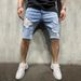 Men's Clothing Casual Slim Denim Small Leg Quarter Pants Personalized Trendy Jeans_mkmklike.com