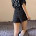 High-Waisted Women's Slimming Ripped Denim Shorts A-Line Hot Pants For Summer Trendy Style Regular Fit Solid Polyester_mkmklike.com