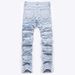 Men's Trendy Hip Hop Style Distressed Fringe Loose Cuffs Heavy Duty Embroidered Ripped Straight Leg Jeans European American Design_mkmklike.com
