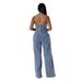 Women's Clothing Denim Jumpsuit Wide Leg Pants_mkmklike.com