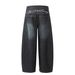 New Autumn Korean Style Washed Jeans Solid Color Straight Loose Men's Casual Pants_mkmklike.com