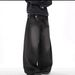 Men's Clothing Men's Black Wide Leg Retro Jeans Street Style Loose Fit American Clothing For Formal & Casual_mkmklike.com