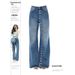 Vintage Washed High-Waisted Straight-Leg Jeans – Button-Front Wide-Leg Denim Pants For Women (Blue, S-XL)_mkmklike.com