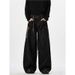 Men's Clothing American Retro Silhouette Black Scimitar Jeans Men Snakeskin Patchwork Pockets Loose Wide Leg Jeans_mkmklike.com