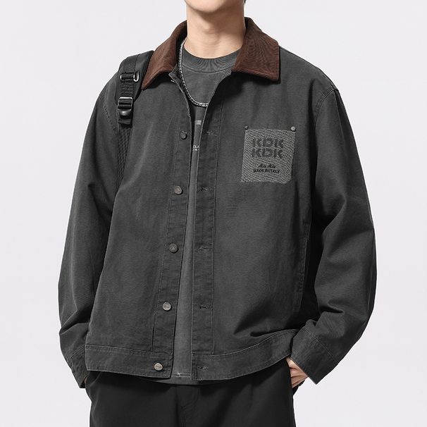 High-End Casual Jacket For Men, And Autumn, Turn-Down Collar, Trendy Brand, 2025 New Japanese Style, Plus Size, Spring_mkmklike.com