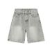 Men's Clothing Distressed Washed Denim Shorts Summer Straight Leg Five Point Retro Mid-Length Pants_mkmklike.com