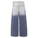Acid-Washed Gradient Blue Jeans For Men – Vintage Warp & Weft Grid Denim, Loose Drape Straight Leg Wide Fit Pants (Blue, S-2XL)_mkmklike.com