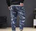 Large Size Men's Spring And Summer New Camouflage Jeans Men's Trendy Brand Multi-functional Drawstring Waist Small Straight Jeans Men_mkmklike.com