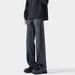 Men's Washed Vintage Denim Jeans Straight Leg Loose Fit Casual Long Pants American High Street Style Trendy Brand Cool Patchwork Design_mkmklike.com