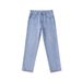 American Straight-leg Pants Spring And Summer New Loose Large Straight-leg Jeans Men's Fat Plus Size Simple Denim Trousers_mkmklike.com