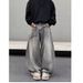 Nordmann American Style Vibe Retro Distressed Gray Ink-Splattered Scimitar Jeans For Men, Niche Design High Street Wide-Leg Pants_mkmklike.com