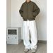 Nordmann European And American Style White Jeans For Men New Loose Straight Casual High Street Versatile Stylish Long Pants_mkmklike.com