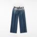Women's Fleece-lined Thickened Jeans, High-waisted, Warm For Winter, American Style, Smoky Blue, Slim-fit Wide-leg Pants_mkmklike.com