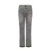 Men's Retro Washed Denim Jeans – Frayed Hem Tassel Design, Clean Fit Straight Leg, Vintage Grey/Black/Light Blue_mkmklike.com