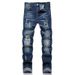 Men's Stretch Slim Fit Jeans – Comfortable Straight Leg Denim Pants For Casual & Streetwear_mkmklike.com