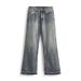 Distressed Washed Frayed Flared Jeans Men's Long Vibe Hippie Trend American Loose Wide-Leg Pants_mkmklike.com