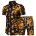 Men's Clothing Short Sleeve Shirt Printed Shirt Set _mkmklike.com