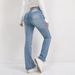 Women's Clothing High Waist Flared Jeans - Vintage Light Blue Denim Pants With Stretch, Comfort Fit & Street Style_mkmklike.com