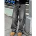 Men's American Retro Wide Leg Jeans Trendy Washed Distressed Loose Straight Leg Dad Jeans Street Style Cross Border Version_mkmklike.com