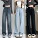 High Waisted Straight Leg High Quality Women's Jeans Slim Fit Sophisticated Wide Leg Loose Fit Drape for Spring Autumn_mkmklike.com