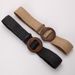 HOT Wooden Buckle Jade Clasp Dress for Women Casual Braided Wide Strap Female Designer Woven Girls Elastic PP Straw Belt_mkmklike.com