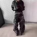 Men's Clothing Spring And Autumn Design Lightning Embroidered Jeans For Men And Women American Street Loose Casual Washed Wide Leg Trousers Trend_mkmklike.com