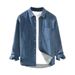 Workwear Long Sleeved Denim Shirt Men's Loose Casual Autumn New Style Shirt Jacket Trendy Men_mkmklike.com