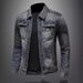 Northfold 2024 Autumn Motorcycle Fashion Trendy Korean Version Men's Slim Fit Coat Retro Casual Stylish Denim Jacket_mkmklike.com